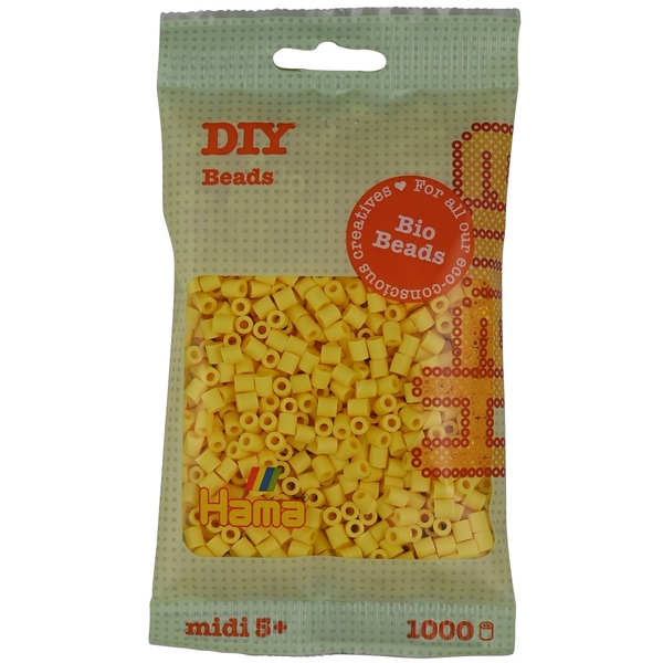 Термомозаика Hama Midi Набор светло-желтых био-бусин, 1000 шт. (HM-190-103) - Pampik