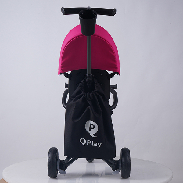 Велосипед складаний триколісний дитячий Qplay Nova+ Rubber Floral Pink (S700-13Nova+FloralPink) - Pampik - 11