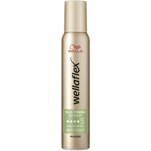 Мусс для волос Wellaflex Silk Finish & Hold 5 Шелковистая укладка и фиксация 200 мл - Pampik