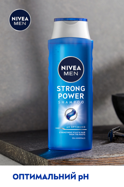Шампунь для чоловіків Nivea Men Strong Power, 400 мл - Pampik - 4