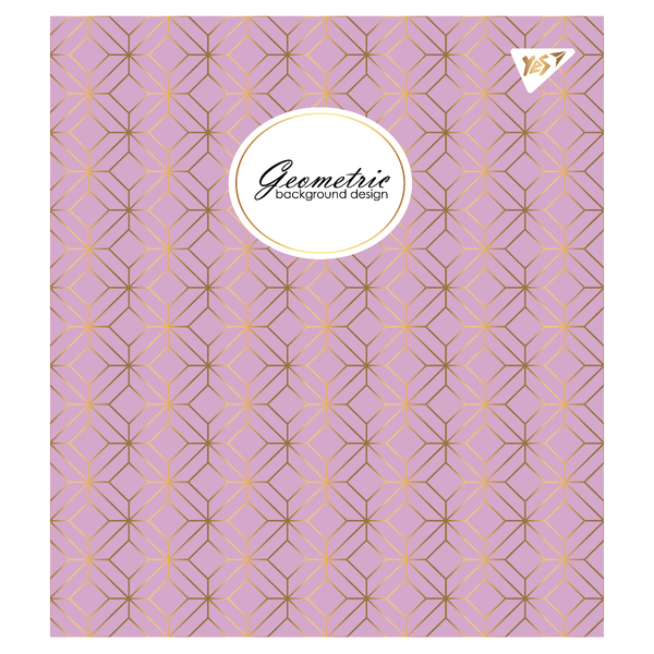Набор тетрадей Yes Geometric Pantone Gold А5 в линейку 48 листов 5 шт. (766892) - Pampik - 5