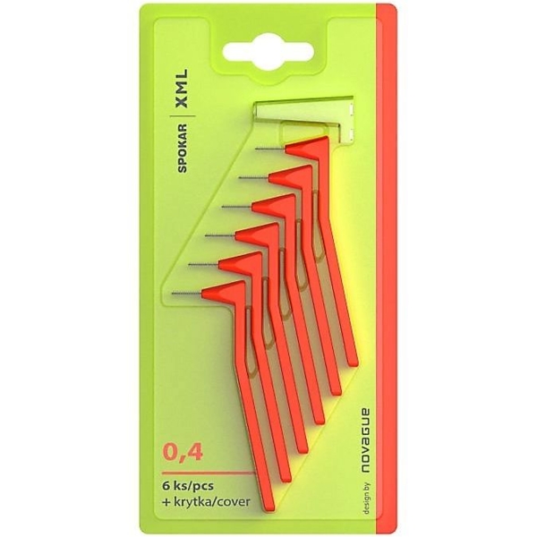 Міжзубні йоржики кутові Spokar ХМL 0.4 мм, 6 шт. - Pampik