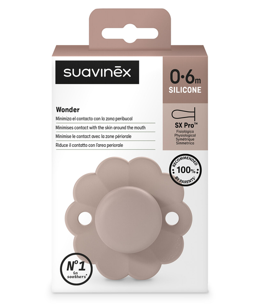 Пустушка фізіологічна Suavinex Wonder, силіконова, 0-6 місяців, світло-рожевий (308377) - Pampik - 3