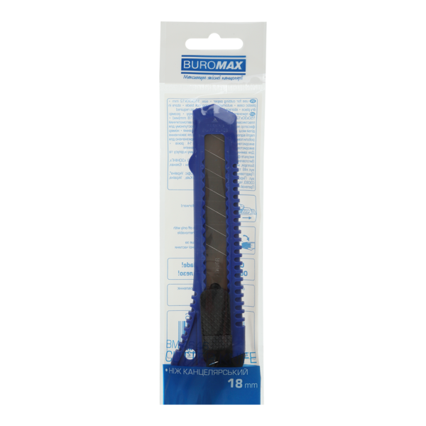 Канцелярський ніж Buromax Jobmax з механічним фіксатором леза 18 мм - Pampik - 6