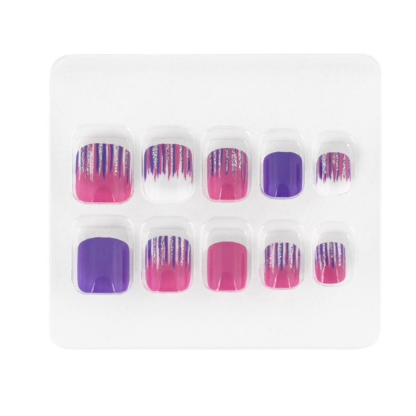 Детские накладные ногти Lukky Waterfall многоразовые 10 шт. (T19424) - Pampik - 2