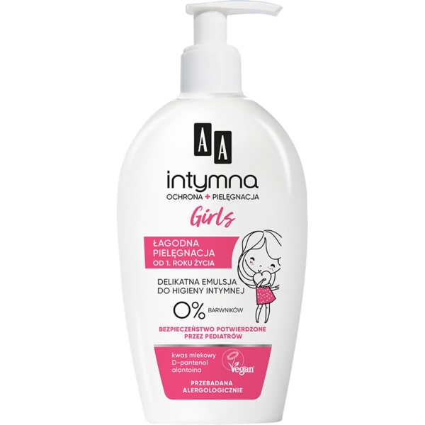 Емульсія для інтимної гігієни AA Cosmetics Intimate Protection & Care Baby Girls 0% від 1 року 300 мл - Pampik