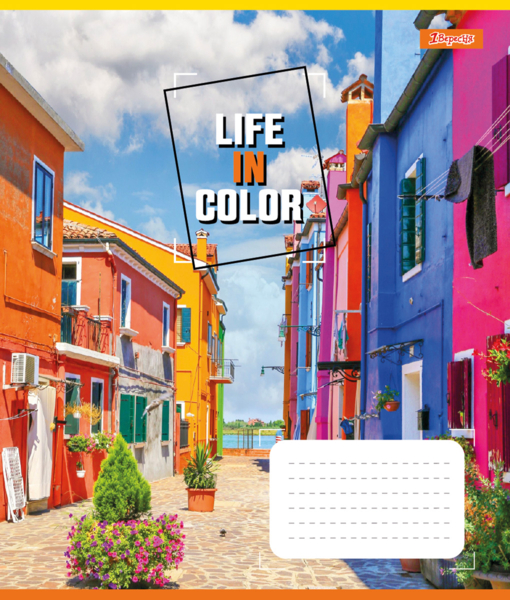 Набор тетрадей 1 Вересня Life in colors А5 в клетку, 36 листов, 15 шт. (767326) - Pampik - 3