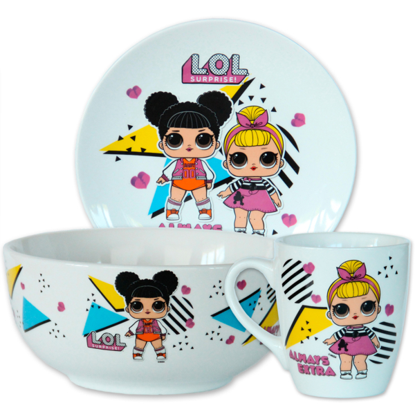 Набір порцеляновий L.O.L.Surprise! Totally awesome 3 предмети (76001100) - Pampik - 3