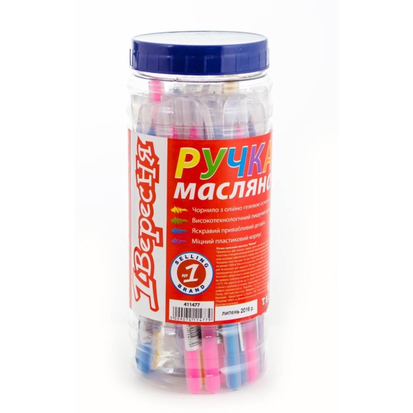 Ручка кулькова 1 Вересня Natural сині чорнила упаковка 30 шт. (411477) - Pampik - 4