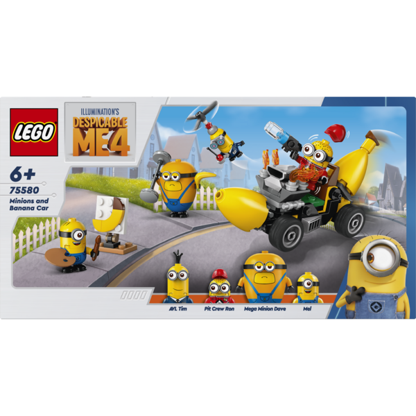 Конструктор LEGO Despicable Me Посіпаки й банановий автомобіль, 136 деталей (75580) - Pampik