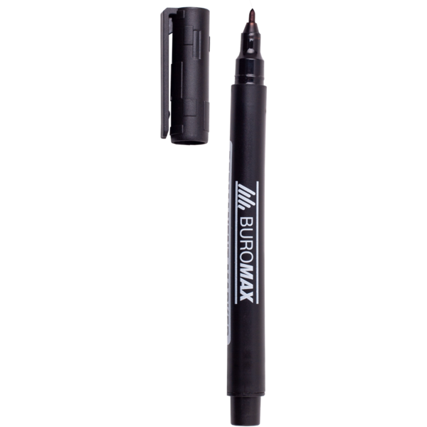 Маркер Buromax водостійкий, 1 мм, чорний (BM.8704-01) - Pampik - 2