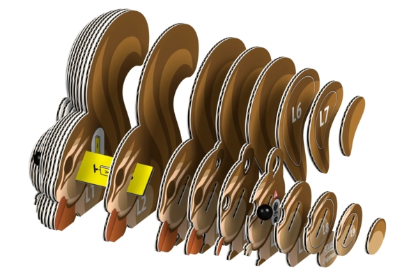 Збірна 3Д модель Eugy Зоопарк Бурундук (XEG-041) - Pampik - 2