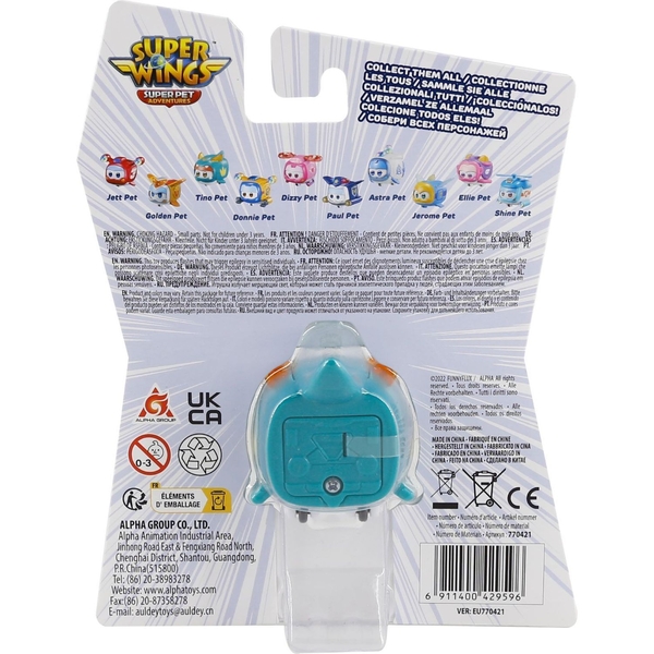 Ігрова фігурка Super Wings Super Pet Тіно улюбленець зі світловими ефектами (EU770421) - Pampik - 4