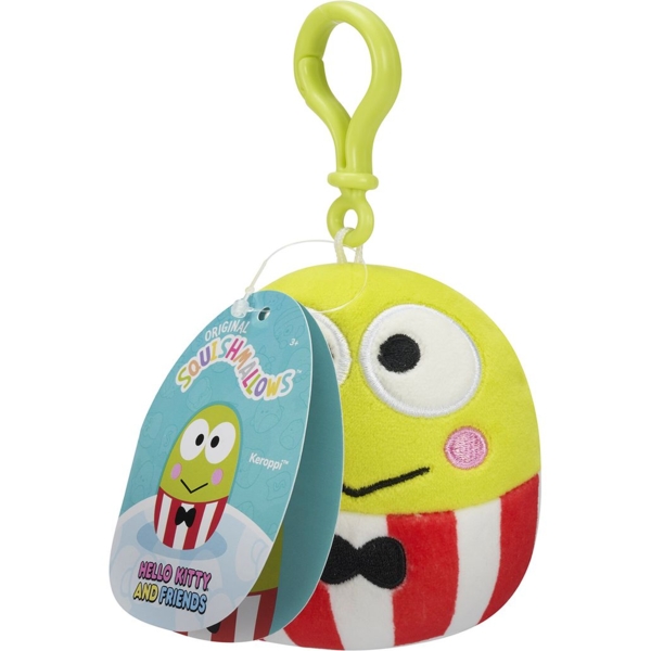 М'яка іграшка-брелок Squishmallows Hello Kitty Кероппі на кліпсі, 9 см (SQSN00274) - Pampik - 3