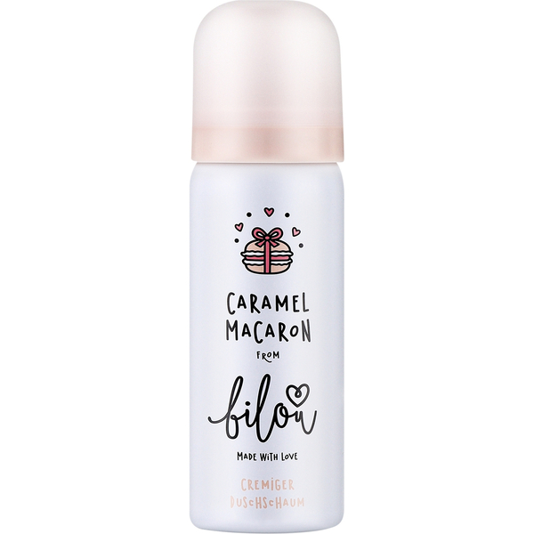 Мини-пенка для душа Bilou Caramel Macaron, 50 мл - Pampik
