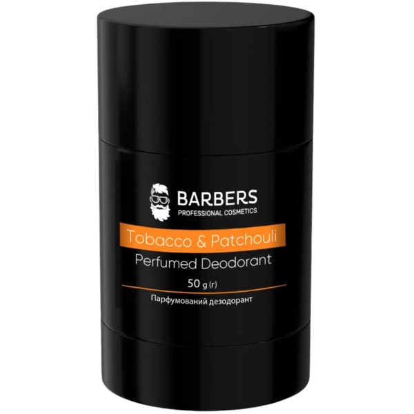 Дезодорант Barbers Tobacco & Patchouli парфумований, 50 г - Pampik