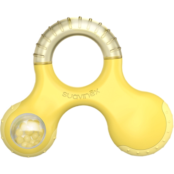 Прорізувач Suavinex з брязкальцем, жовтий (400269/5) - Pampik