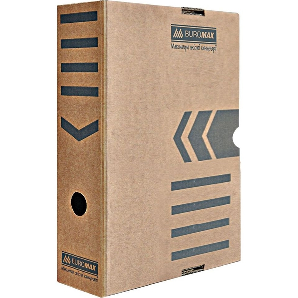 Бокс для архівації документів Buromax Jobmax 8 см крафт (BM.3260-34) - Pampik