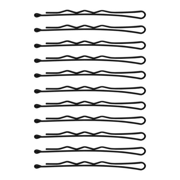 Набор фрезерных невидимок для волос SPL, 5 см, 24 шт., черный (3020-0050) - Pampik - 4