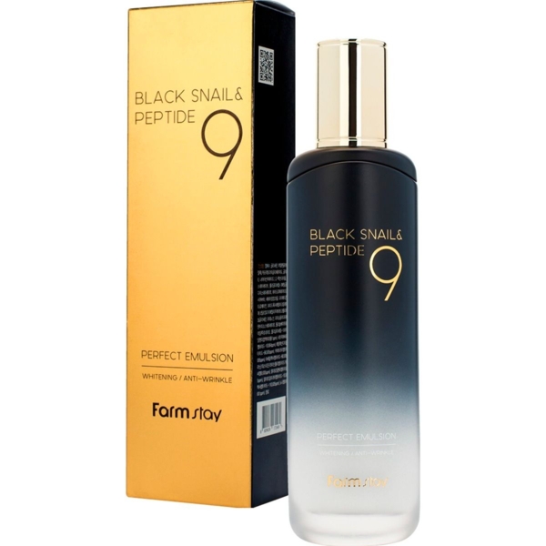 Емульсія для обличчя FarmStay Black Snail & Peptide Perfect Emulsion 120 мл - Pampik