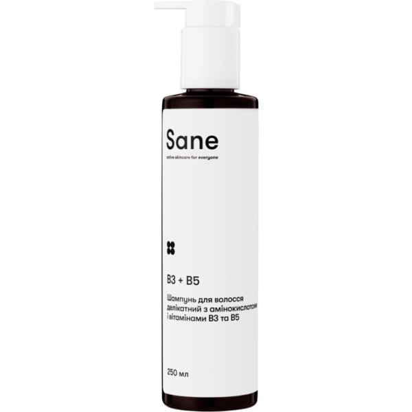 Шампунь Sane деликатный с аминокислотами и витаминами, 250 мл - Pampik
