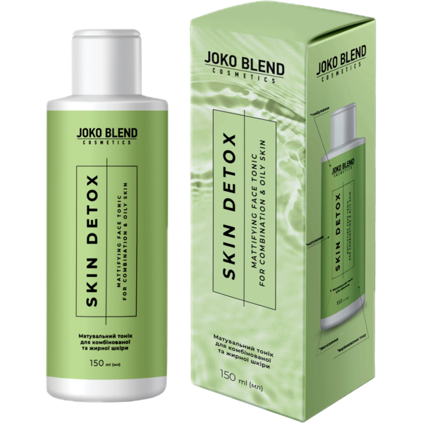 Матувальний тонік Joko Blend Skin Detox для комбінованої та жирної шкіри 150 мл - Pampik