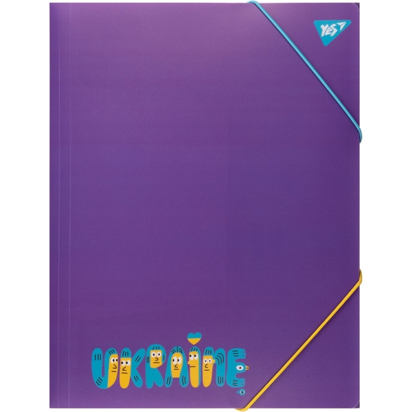 Папка Yes Stand with Ukraine A4 на резинке, фиолетовая (492219) - Pampik - 2