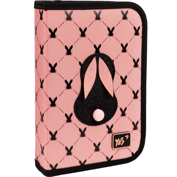 Пенал Yes Brave Bunny HP-03 жесткий одинарный с клапаном персиковый (533578) - Pampik