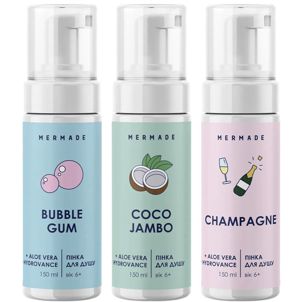 Набор пенок для душа Mermade Bubbly Mood 150 мл 3 шт. - Pampik