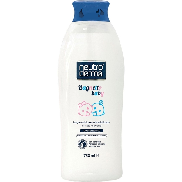 Дитяча гель-піна для душу Neutroderma з вівсяним молоком 750 мл - Pampik
