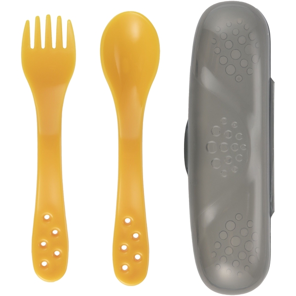 Набір столових приборів Canpol babies в футлярі, жовтий (74/019_yel) - Pampik