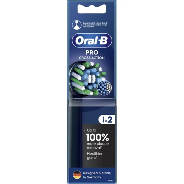 Насадки для електричної зубної щітки Oral-B Pro Cross Action, 2 шт., чорний - Pampik - 3