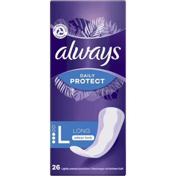 Щоденні прокладки Always Daily Protect Long Нейтралізація запаху, 26 шт. - Pampik - 2