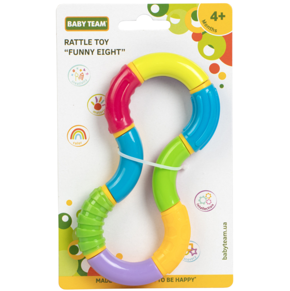 Игрушка-погремушка Baby Team Веселая восьмерка (8450) - Pampik - 5