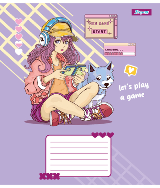 Набір зошитів 1 Вересня Anime girl А5, в лінію, 12 аркушів, 25 шт. (767215) - Pampik - 4