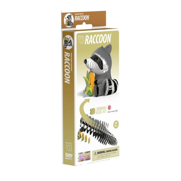 Сборная 3Д модель Eugy Зоопарк Енот (XEG-103) - Pampik - 4