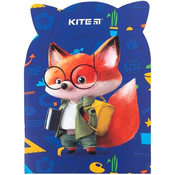 Блокнот Kite Smart fox B6 в клеточку 48 листов (K24-461-3) - Pampik