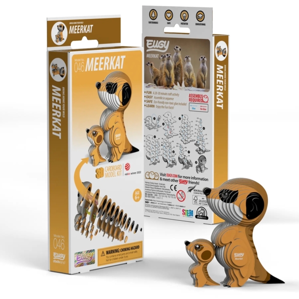 Збірна 3Д модель Eugy Зоопарк Сурикат (XEG-046) - Pampik - 5