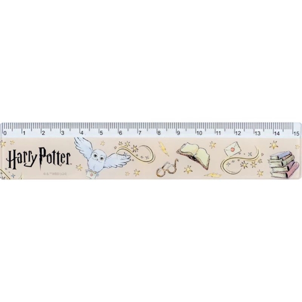 Линейка пластиковая Kite Harry Potter 15 см (HP24-090) - Pampik