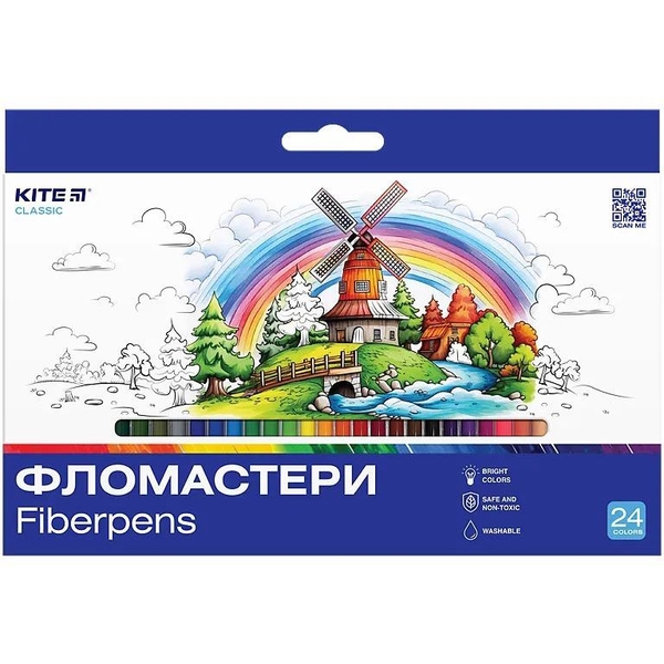 Фломастеры Kite Classic, 24 шт. (K-456) - Pampik