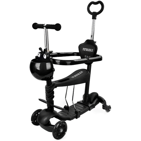 Самокат iTrike 5в1 Maxi JR 3-101-B black (35415) - Pampik