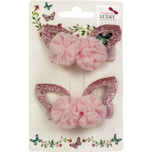 Заколки для волос Lukky розовые, 2 шт. (T18541) - Pampik