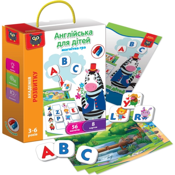 Игра развивающая магнитная Vladi Toys Английский для детей (VT5411-09) - Pampik - 3