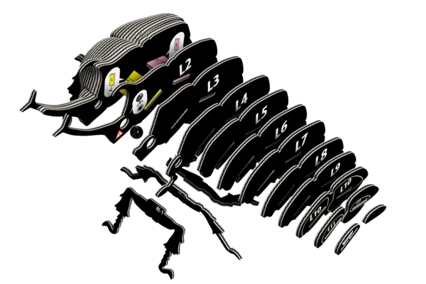 Збірна 3Д модель Eugy Зоопарк Жук-носоріг (XEG-113) - Pampik - 4