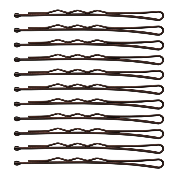 Набір фрезерних невидимок для волосся SPL, 6 см, 24 шт., коричневий (3021-0060) - Pampik - 3