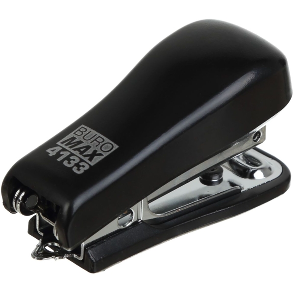 Степлер Buromax Міні пластиковий №10, 10 аркушів чорний (BM.4133-01) - Pampik - 2