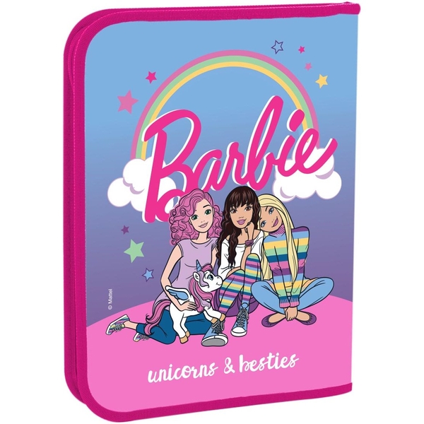 Папка для тетрадей YES Barbie пластиковая, на молнии, В5 (491550) - Pampik - 2