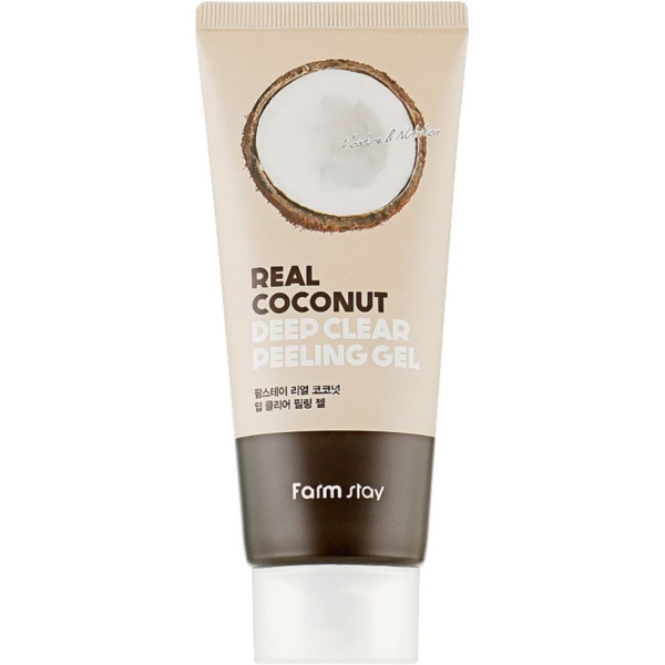 Зволожуюча пілінг-скатка FarmStay Real Coconut Deep Clear Peeling Gel з екстрактом кокосу 100 мл - Pampik - 2