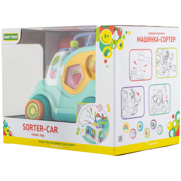 Іграшка музична Baby Team Машинка-сортер (8647) - Pampik - 9