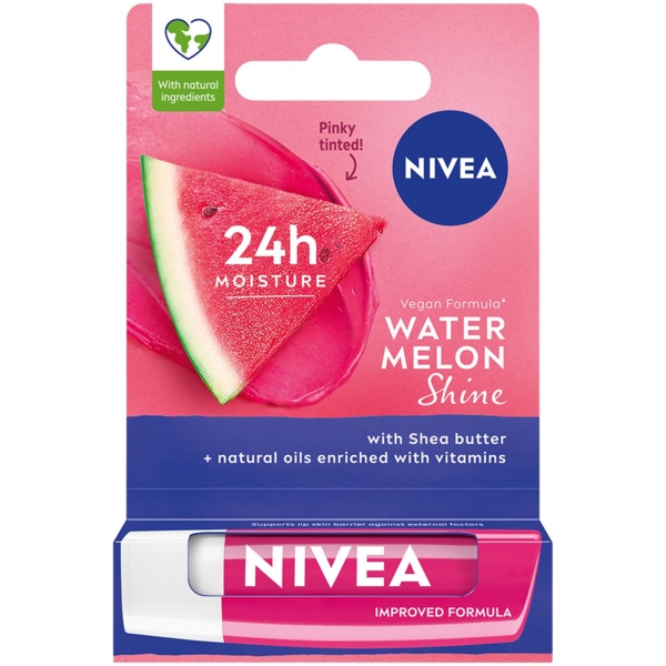 Бальзам-уход для губ Nivea Watermelon Shine Арбузное сияние, 4.8 г - Pampik